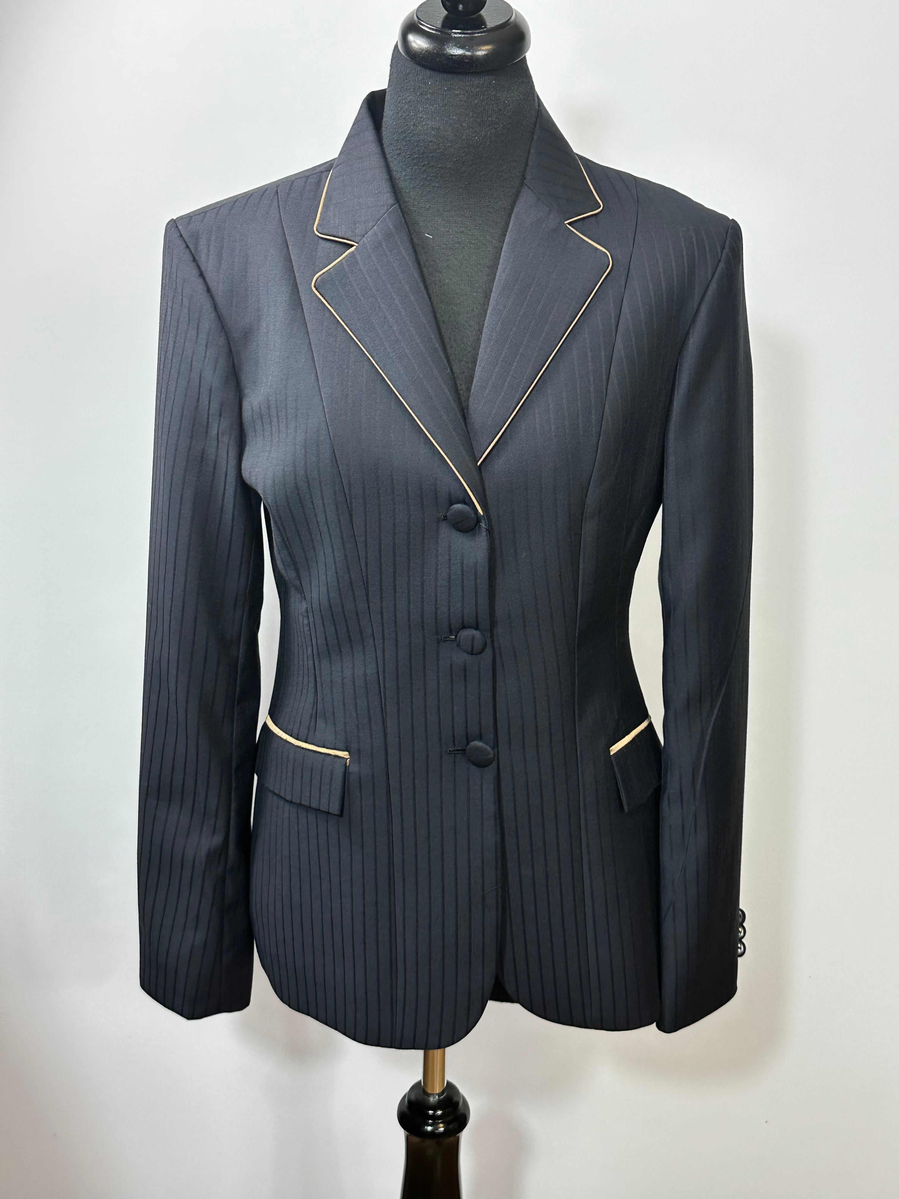 English Show Coat Navy Tone on Tone with Gold R177