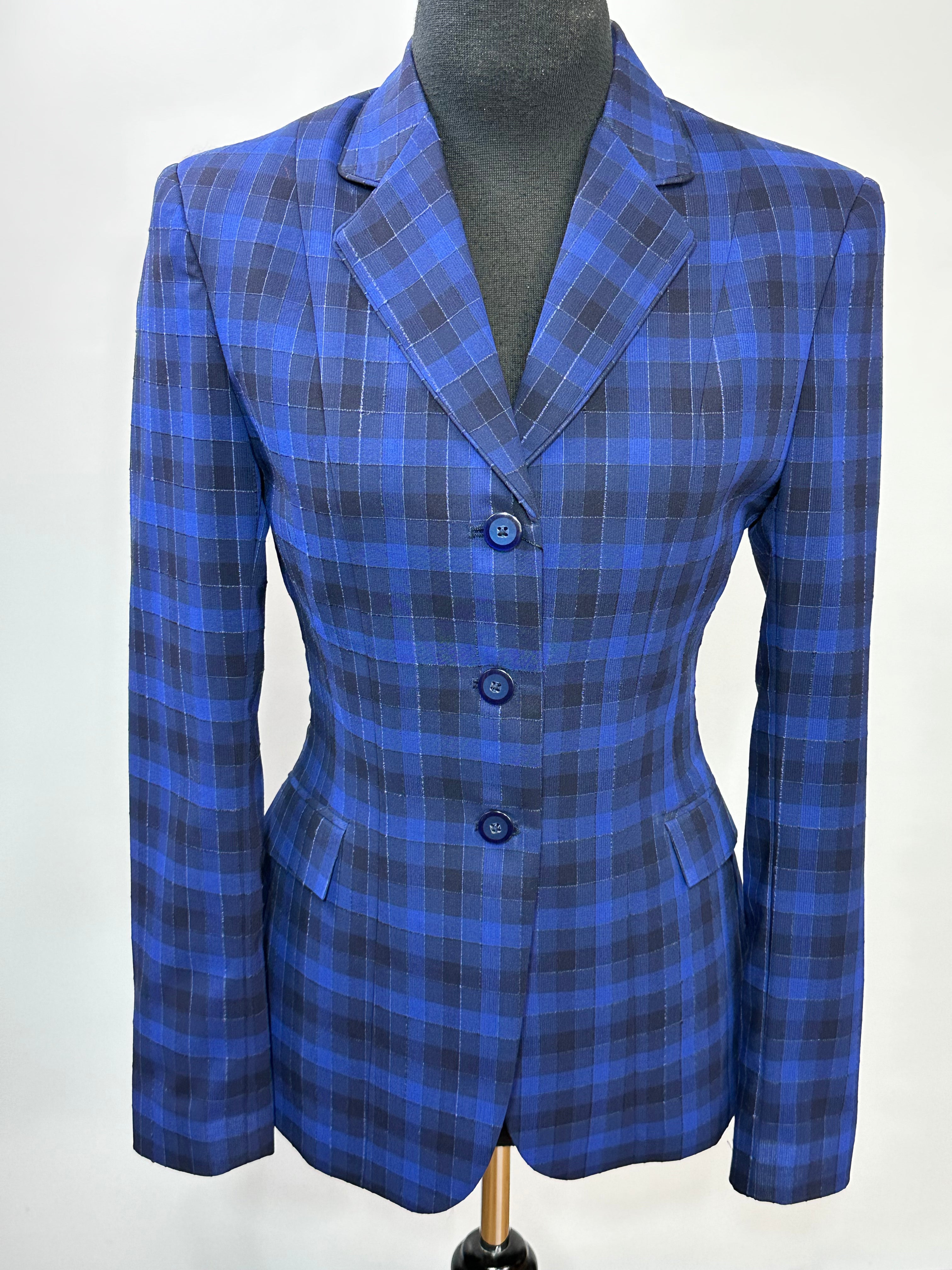 English Show Coat Navy and Blue Plaid JB202202 ONE ONLY